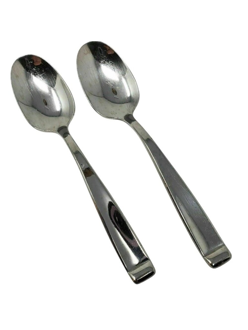 Oneida 2 pc PAELLA Stainless Flatware Teaspoons 2 Spoons 6.5" Glossy